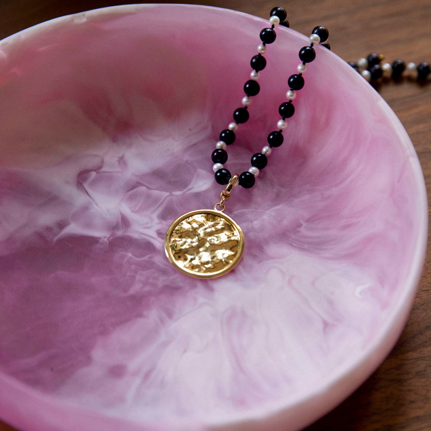 Pearl Pebble Monochrome Necklace