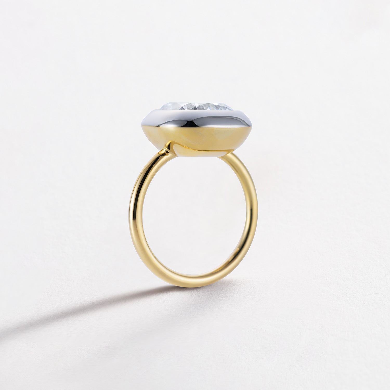 Diamond Cushion Cup Ring 4.01ct