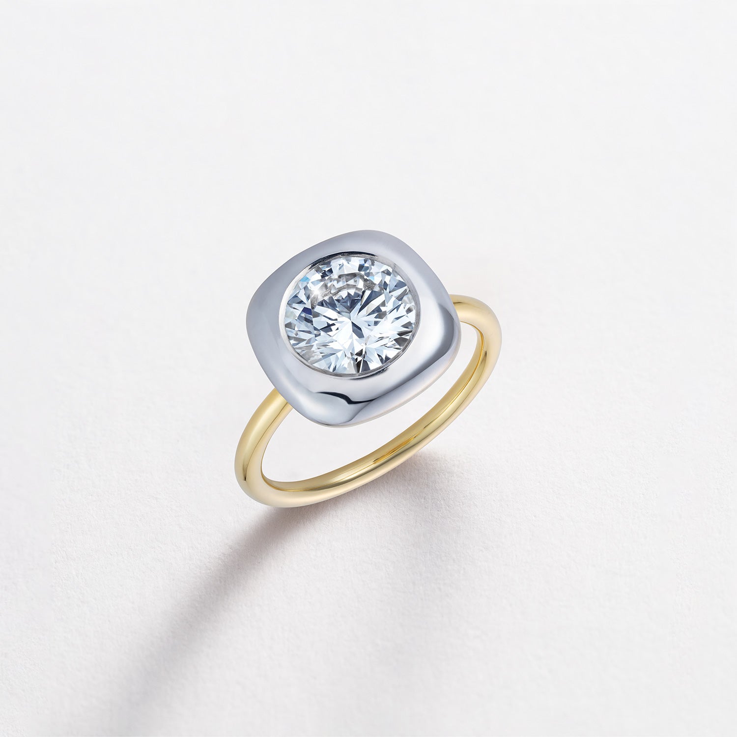 Diamond Cushion Cup Ring 2.06ct
