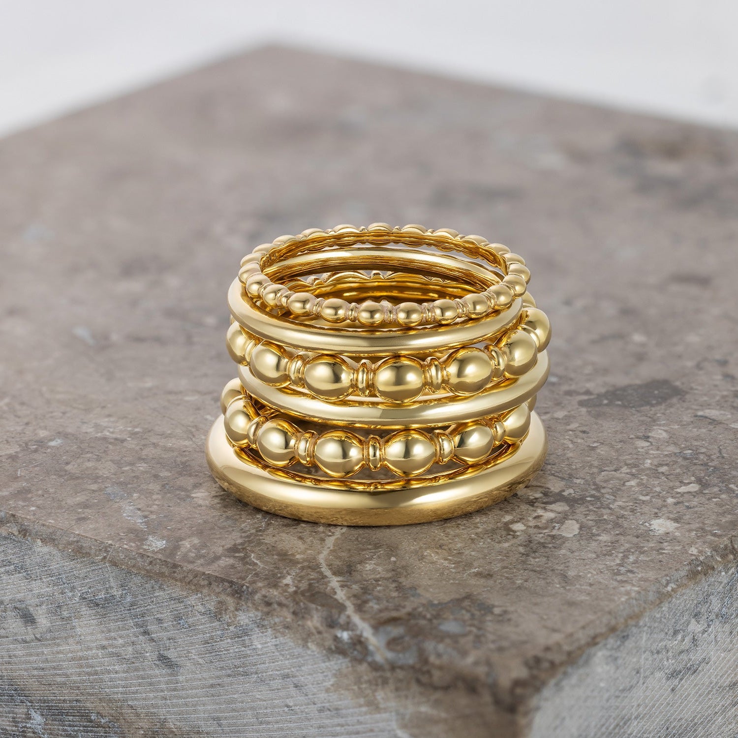 Handcrafted 18K yellow gold Sugar Cane Band featuring an organic textured design inspired by sugar cane by Isabella Roux