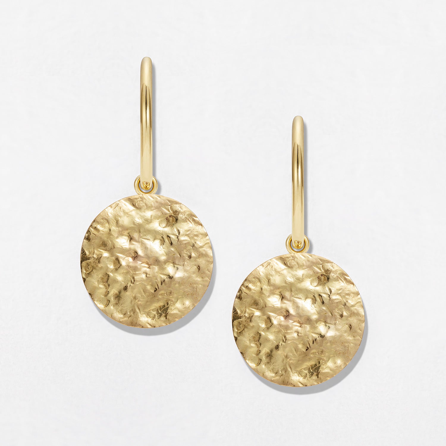 Sun Disc Large Hoop Earrings