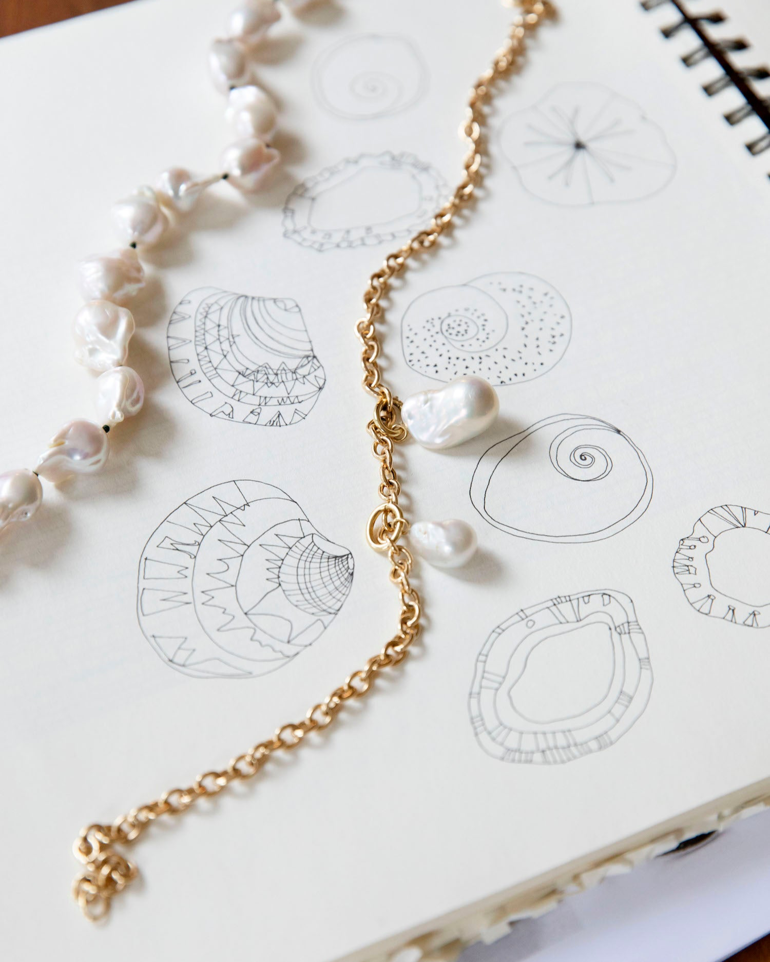 Handcrafted 18K yellow gold Baroque Pearl Charm Pendants featuring a unique freshwater baroque pearl on a detachable clasp by Isabella Roux