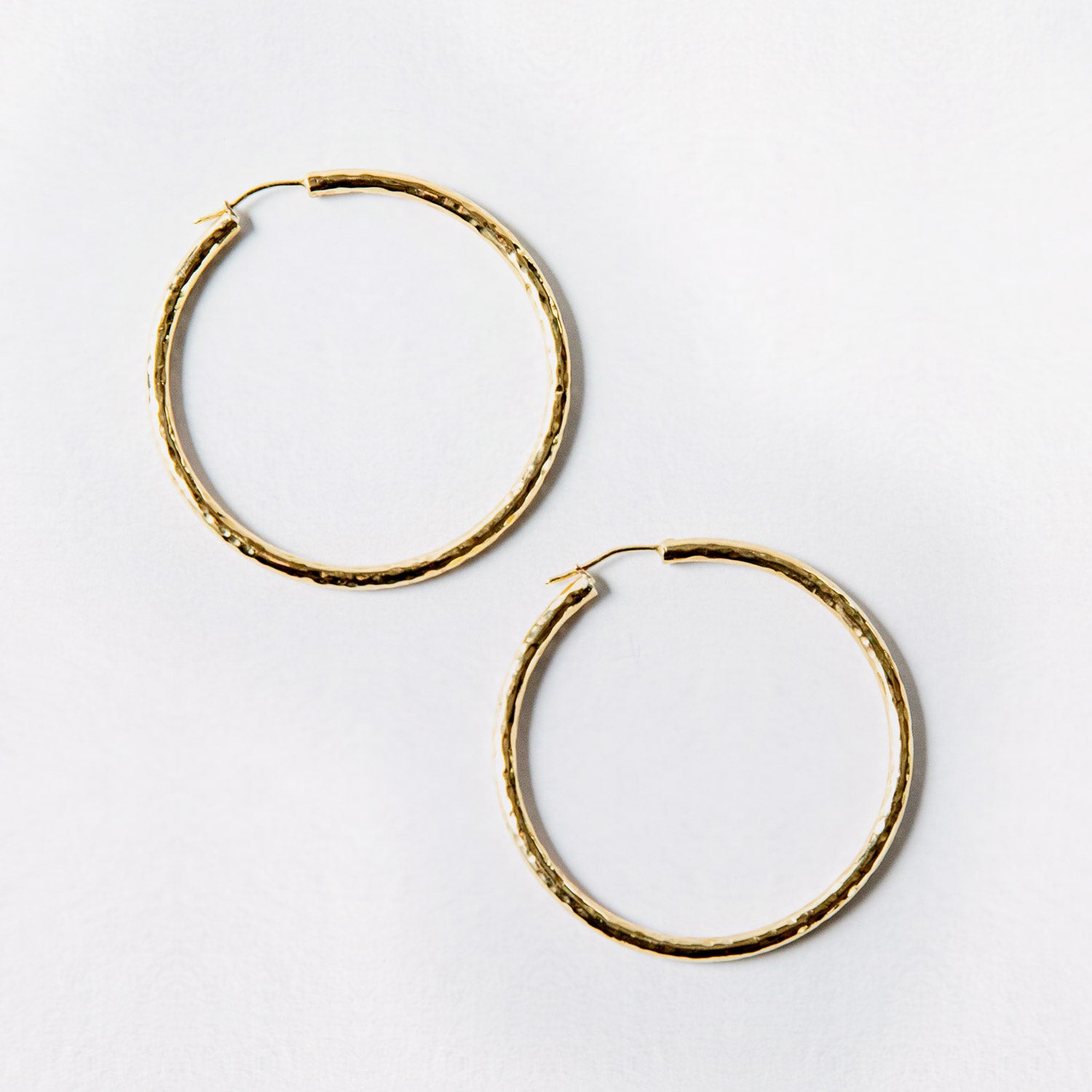 Hammered Hoop Earrings