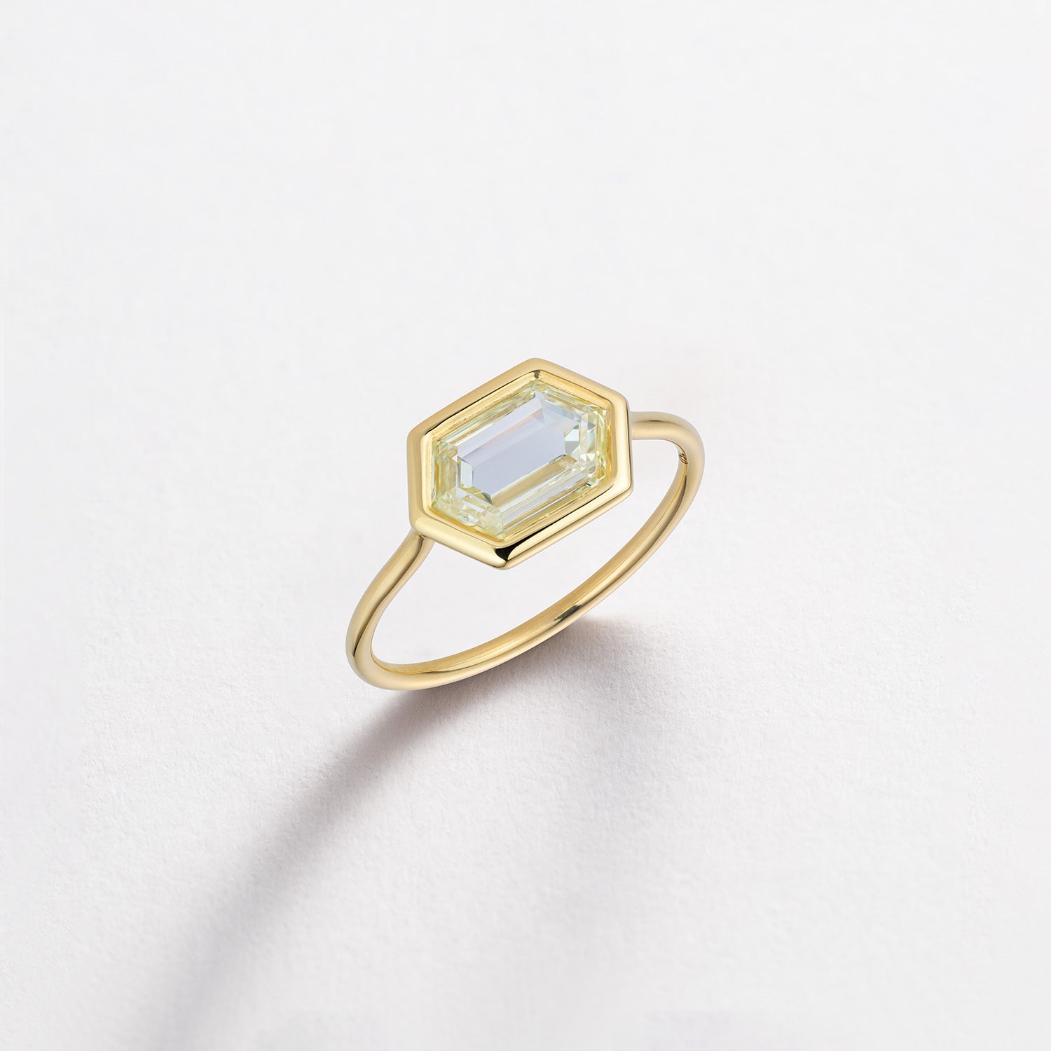 Hexagonal Diamond Ring